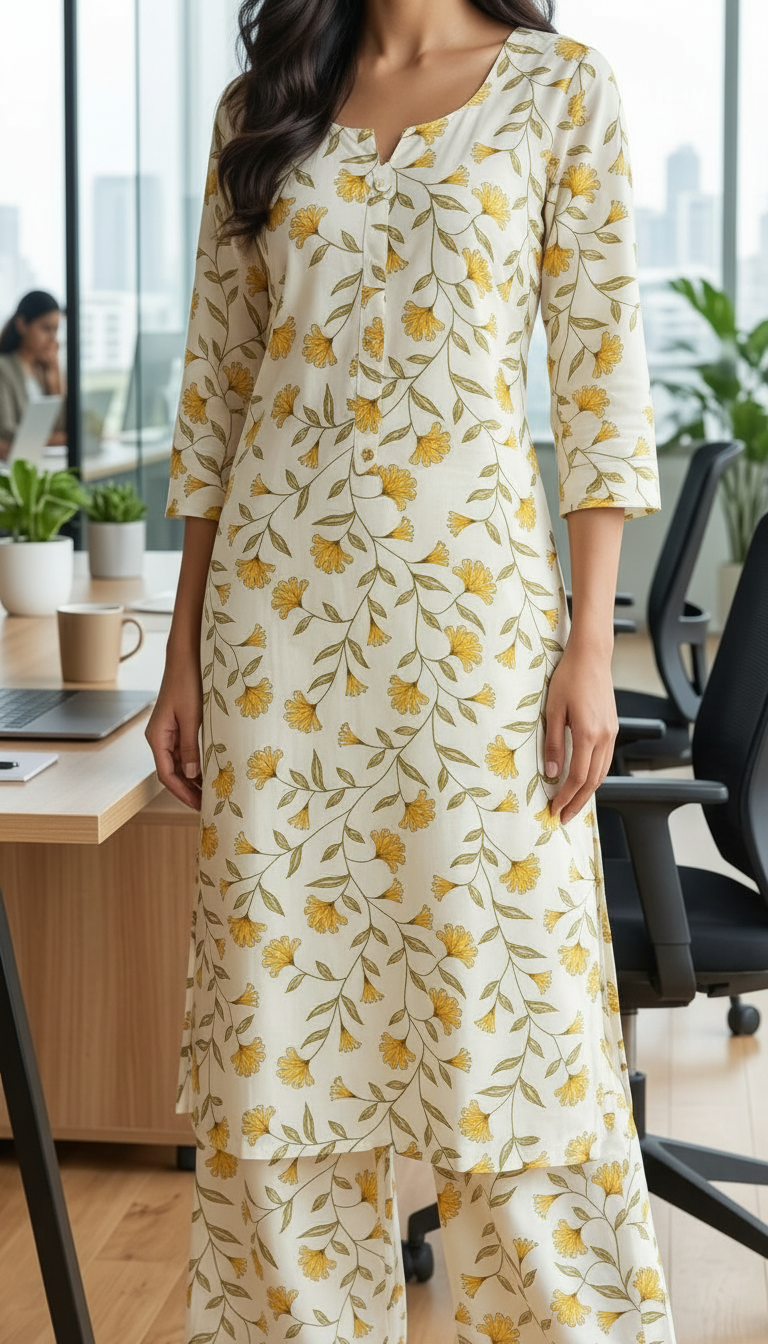 Fashnet Floral Kurta Set view 2