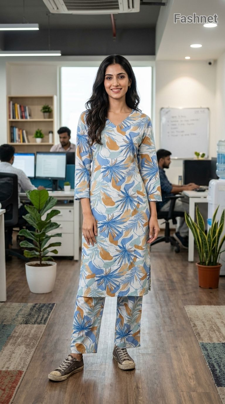 Fashnet Printed Kurta Set view 4