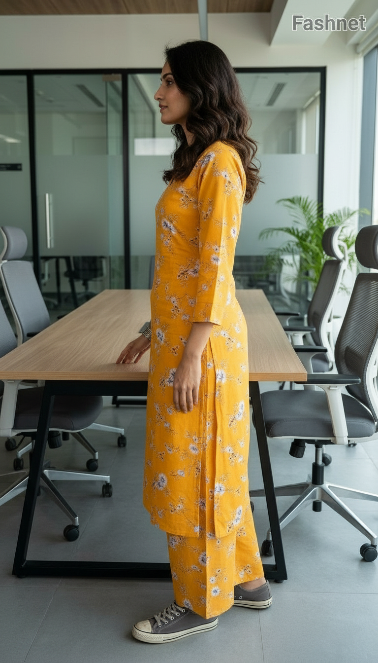 Fashnet Floral Kurta Set024 view 2
