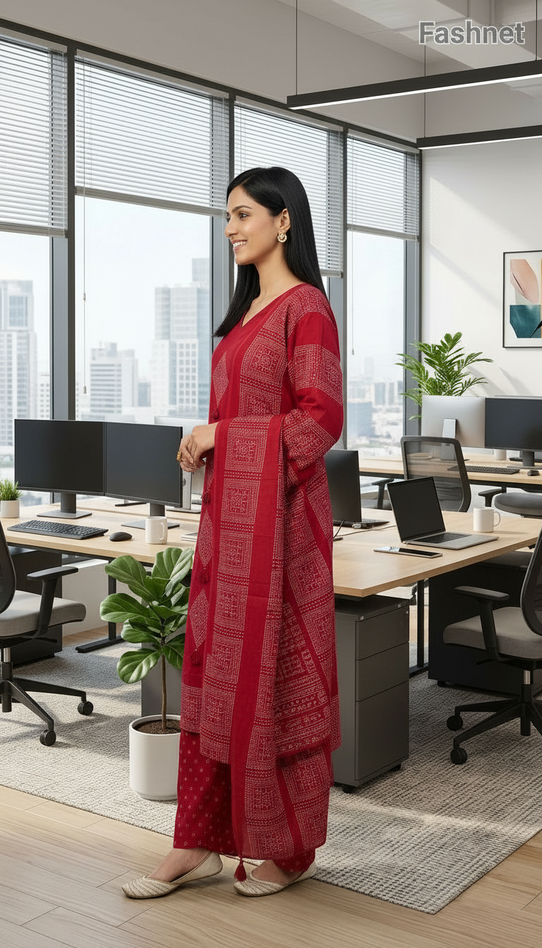 Fashnet Salwar Suit Set Cotton view 2