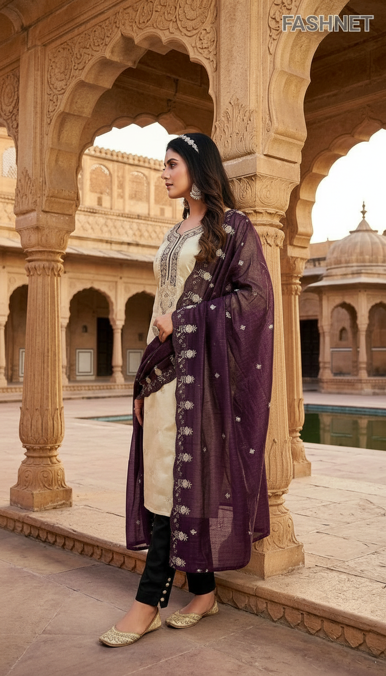 Embroidered Kurta Set 2787 view 2