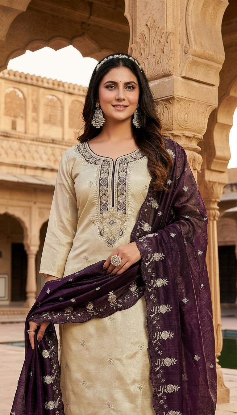 Embroidered Kurta Set 2787 view 3