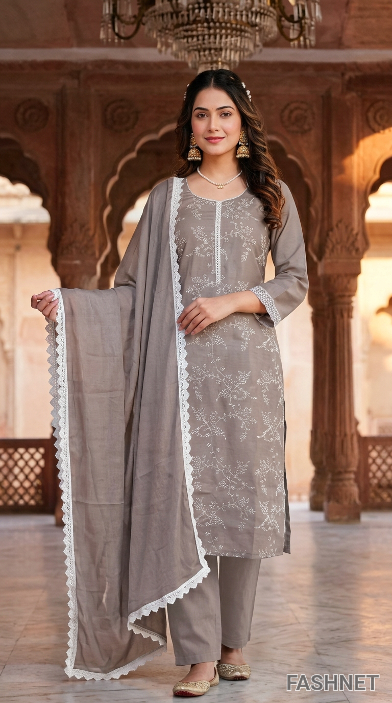 Embroidered Kurta Set 02 view 4