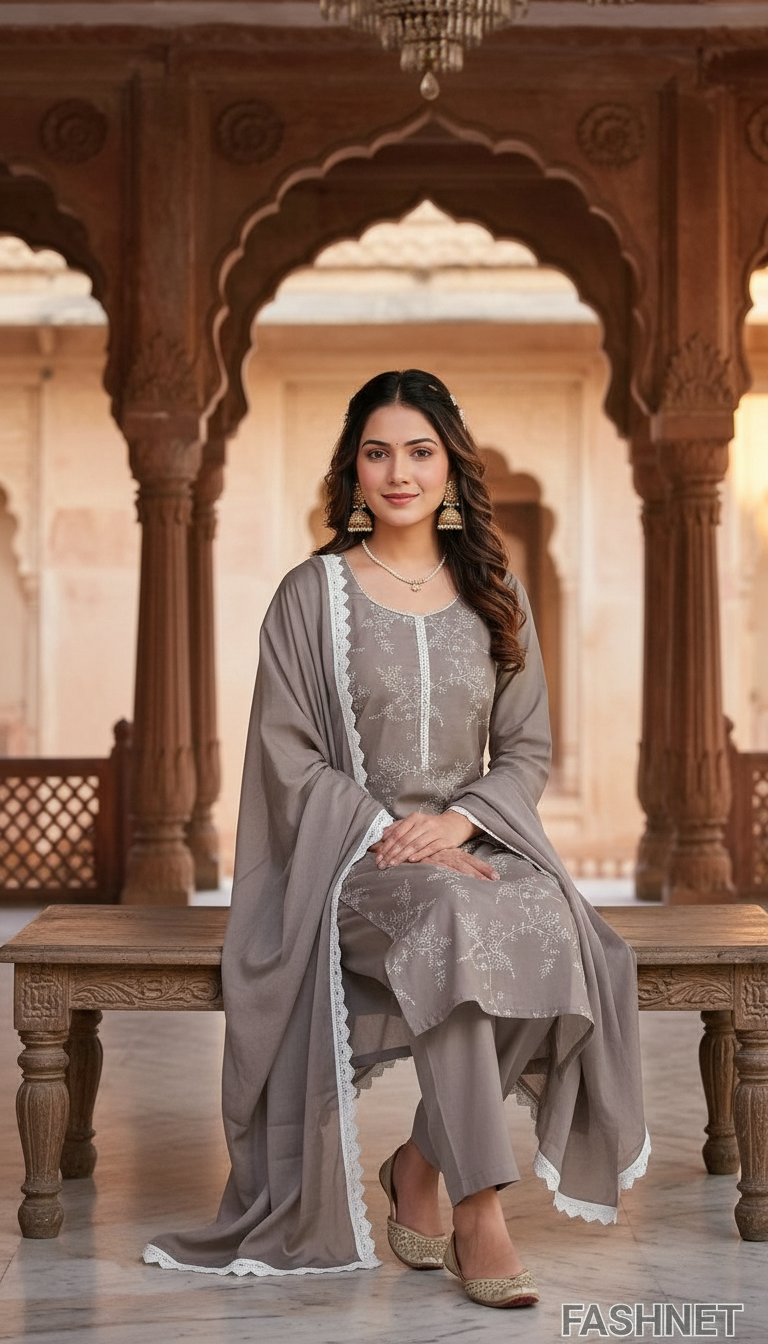 Embroidered Kurta Set 02 view 3