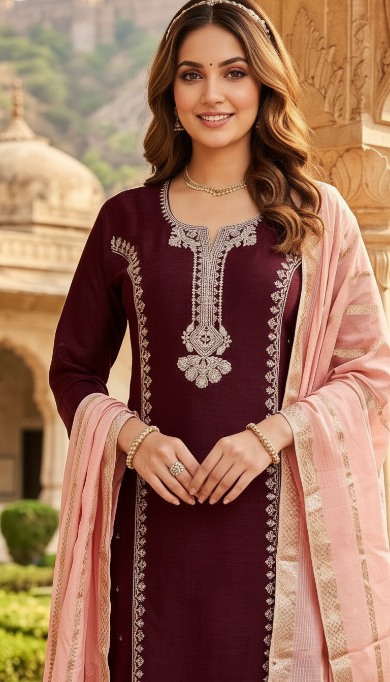 Fashnet Embroidered Salwar Suit Set 03 view 2