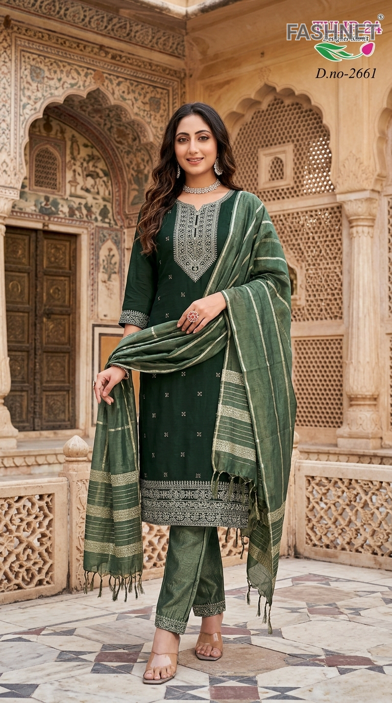 Fashnet Green Kurta Set view 4