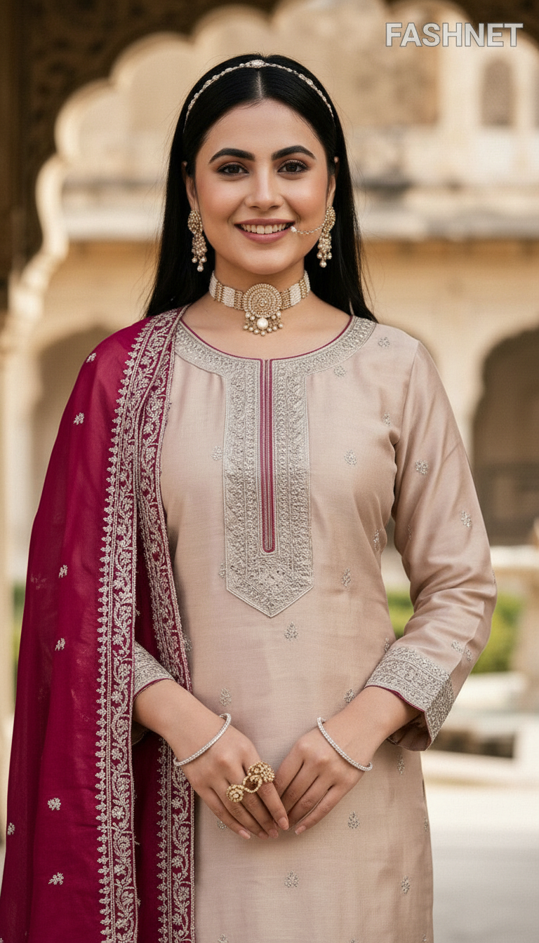 FashNet Embroidered Salwar Suit Set 04 view 2