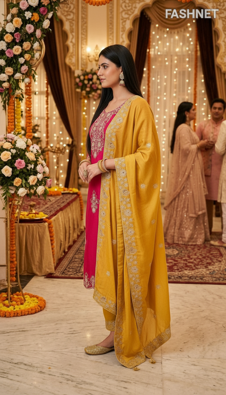 FashNet Embroidered Salwar Suit Set 014 view 2