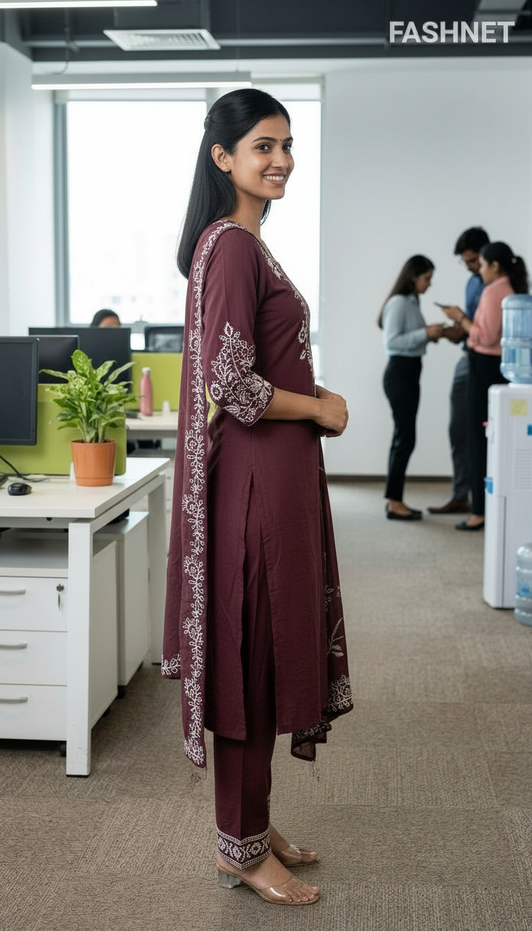 Embroidered Kurta Set 023 view 5