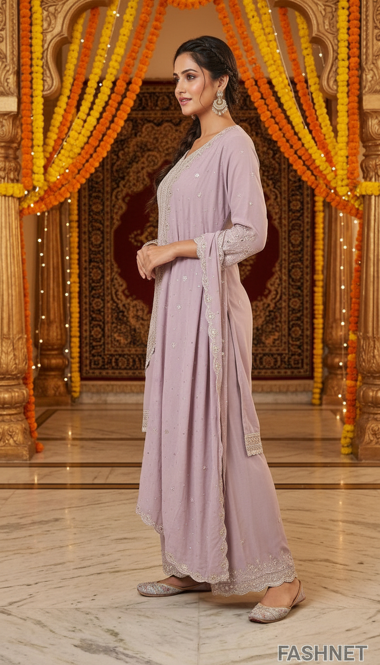 Embellished Kurta Set by Fashnet Pk view 2