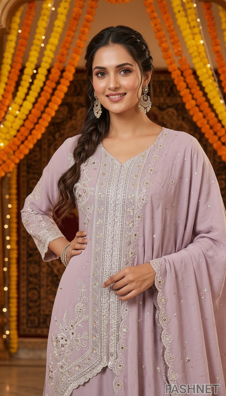 Embellished Kurta Set by Fashnet Pk view 3