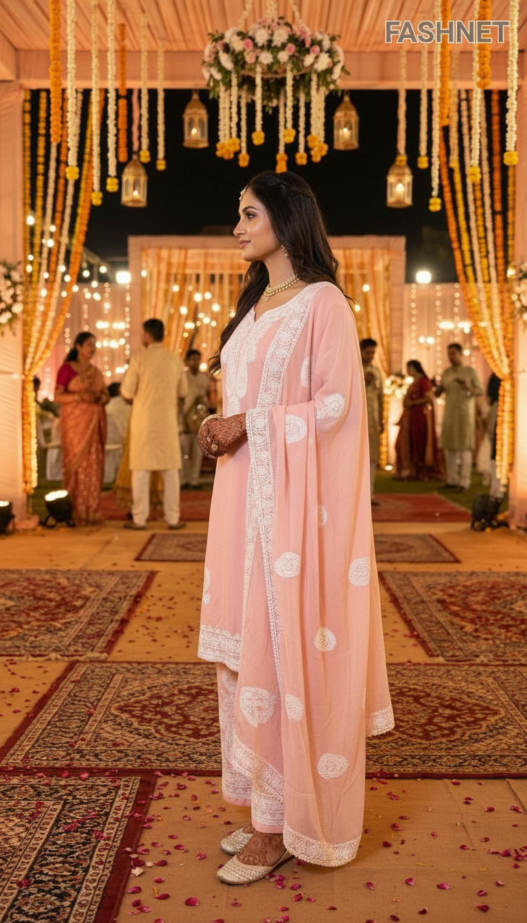 Fashnet Embroidered Salwar Suit Set Pk 04 view 2
