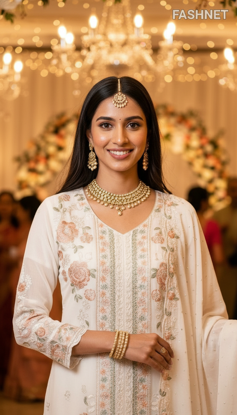 FashNet Embroidered Kurta Set Pk01 view 4