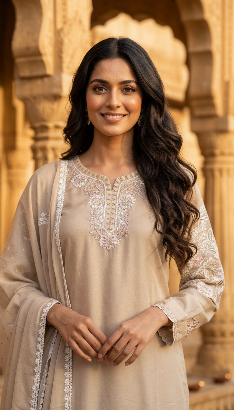 FASHNET Embroidered Salwar Suit view 4