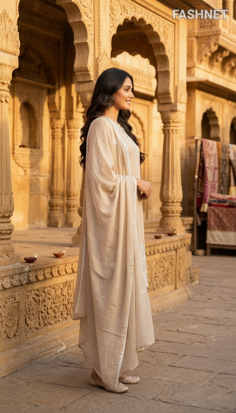 FASHNET Embroidered Salwar Suit view 3