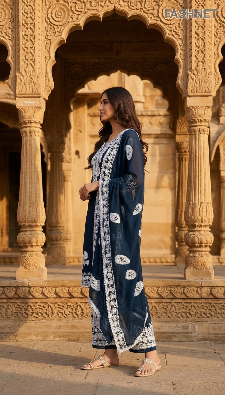 Fashnet Embroidered Kurta Set Pk03 view 2