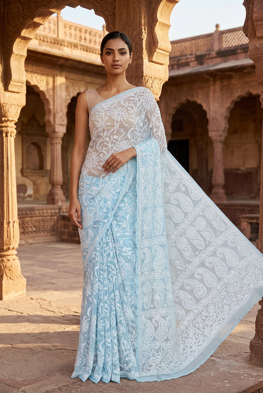 Elegant Blue Saree