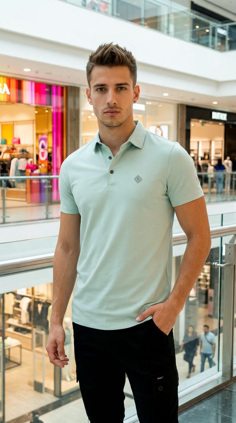 Style-14083-Casual Polo T-Shirt view 4