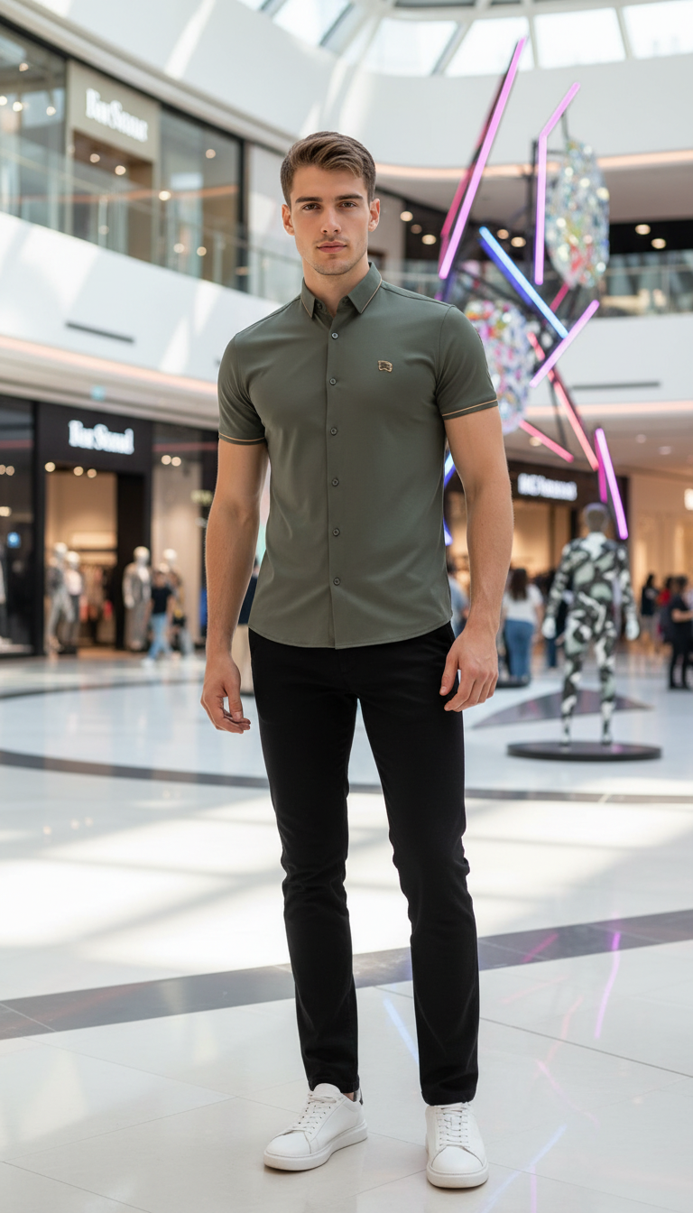 Style-A566-Slim-Fit Button-Up Shirt view 5