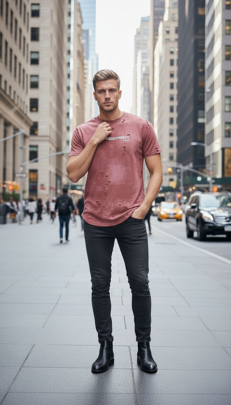 Mens Round Neck T-shirts