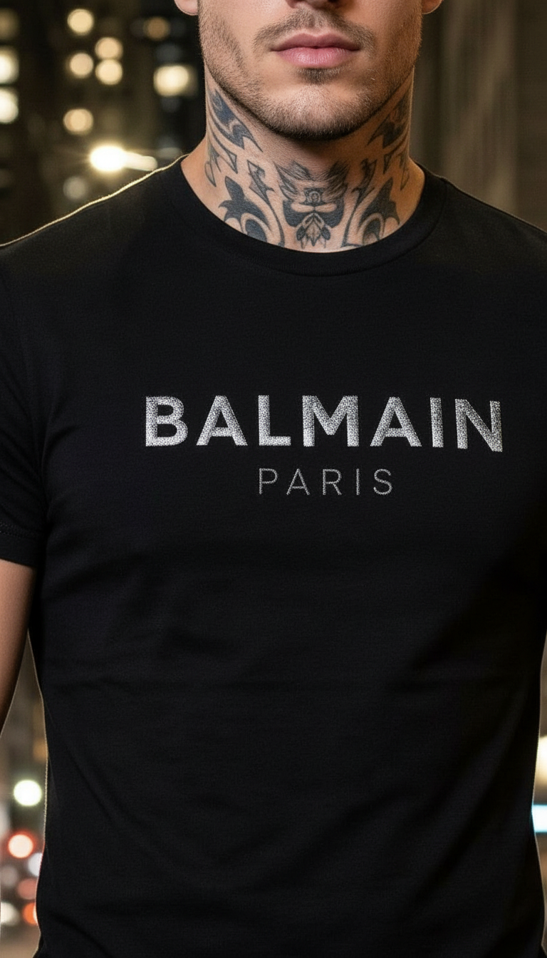 Style-8827-Imported  Black T-Shirt view 2