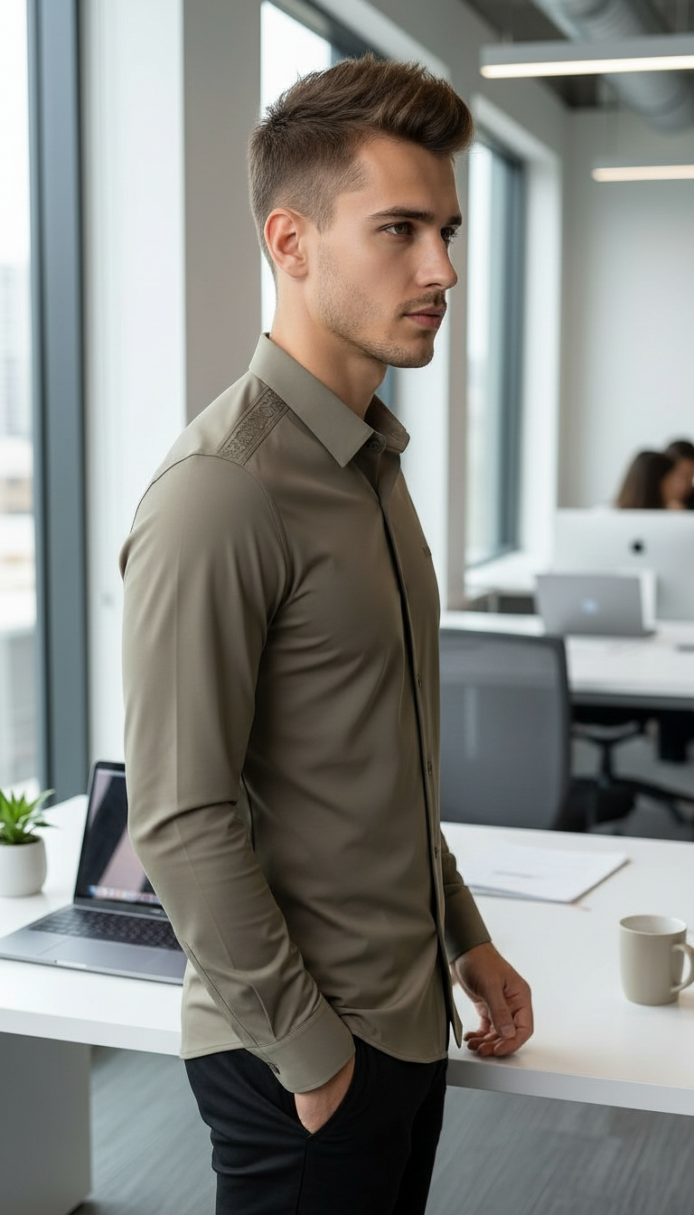 Style-8501-Imported Mens Long Sleeve Shirt view 3