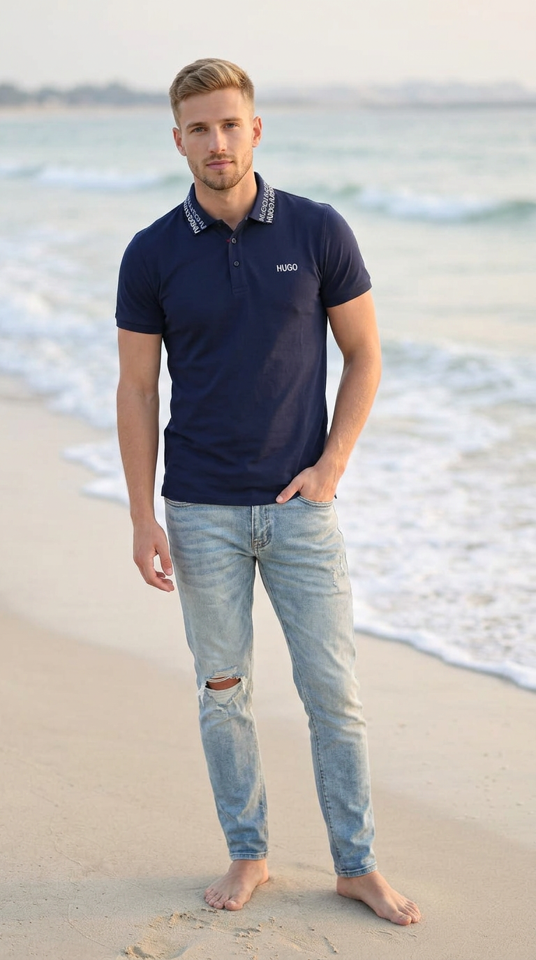 Style-8533-Hugo Polo T-shirt view 5