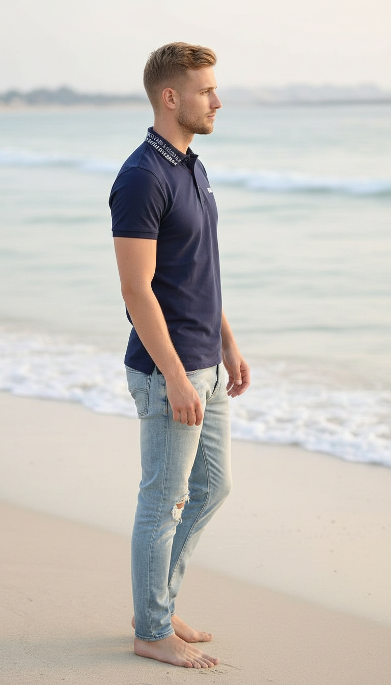 Style-8533-Hugo Polo T-shirt view 3