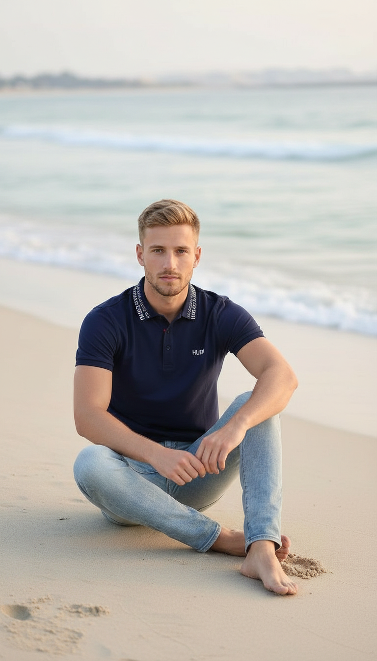 Style-8533-Hugo Polo T-shirt view 4