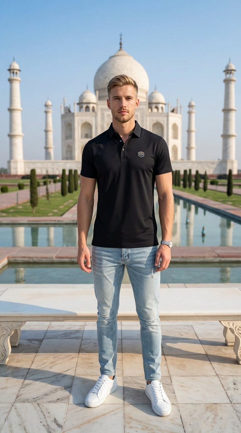 Style-DL567-Black Polo T-shirts view 5