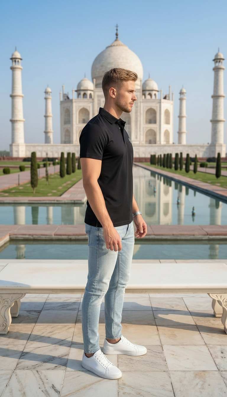 Style-DL567-Black Polo T-shirts view 3