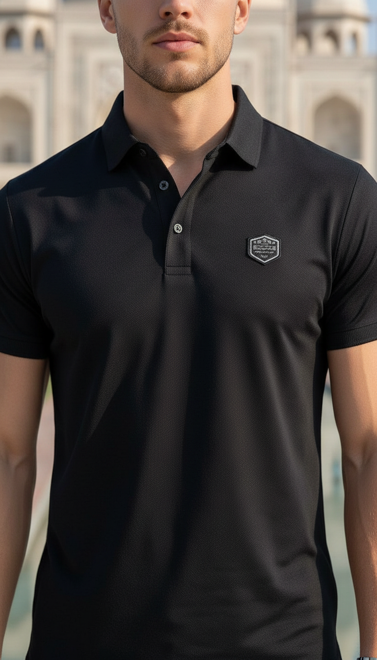 Style-DL567-Black Polo T-shirts view 2