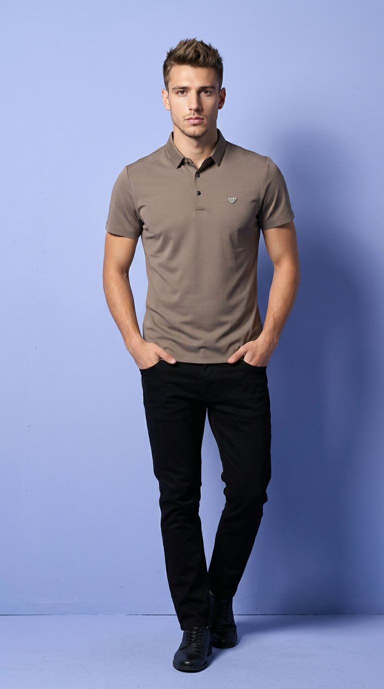Style-A569-Mens Casual Polo T-shirt view 5