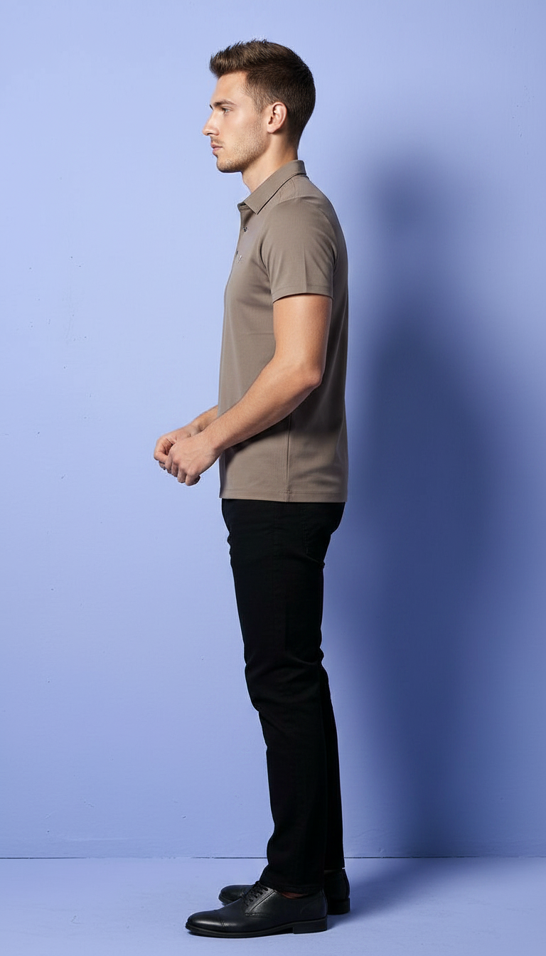 Style-A569-Mens Casual Polo T-shirt view 3
