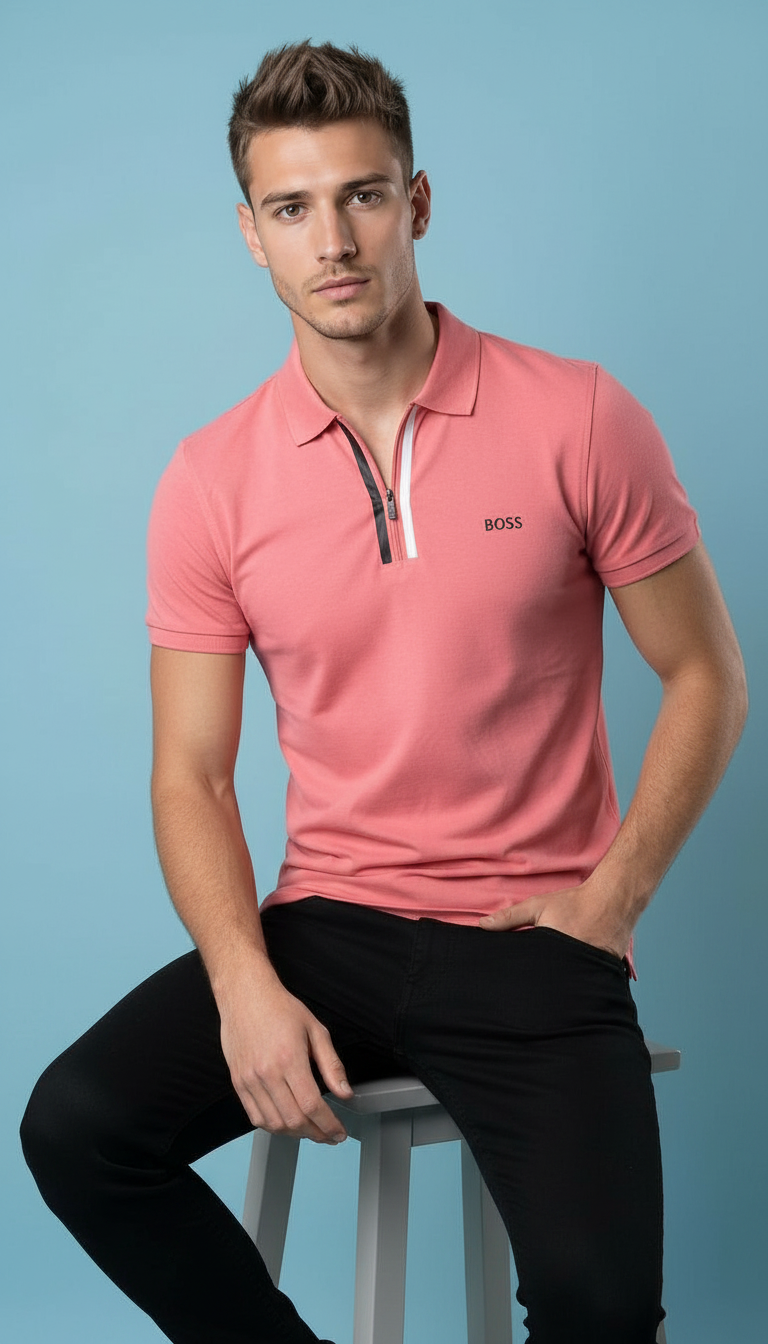 Style-6607-Imported Mens Polo T-shirt view 4