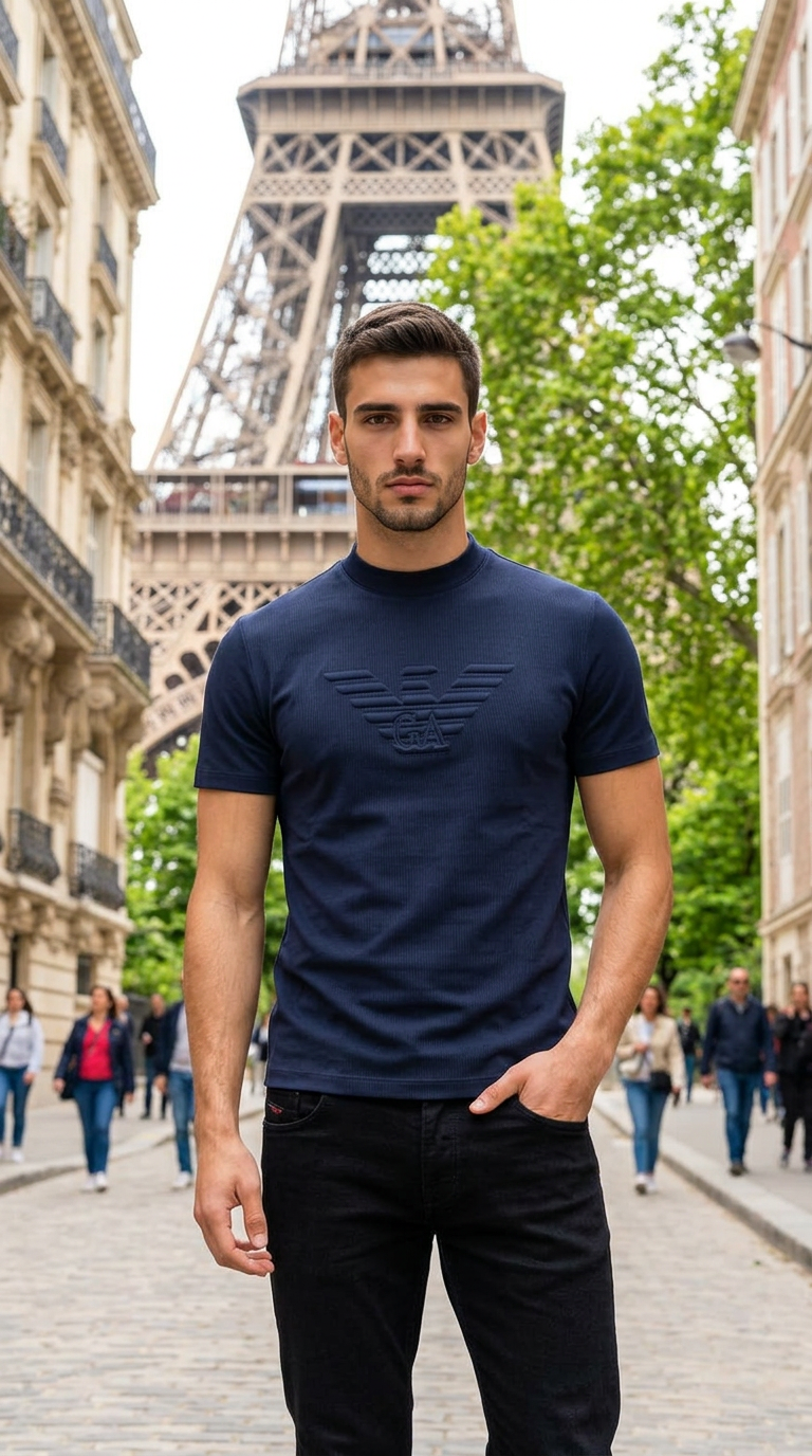 Style-28310-Imported  T-shirt Blue -28310 view 5