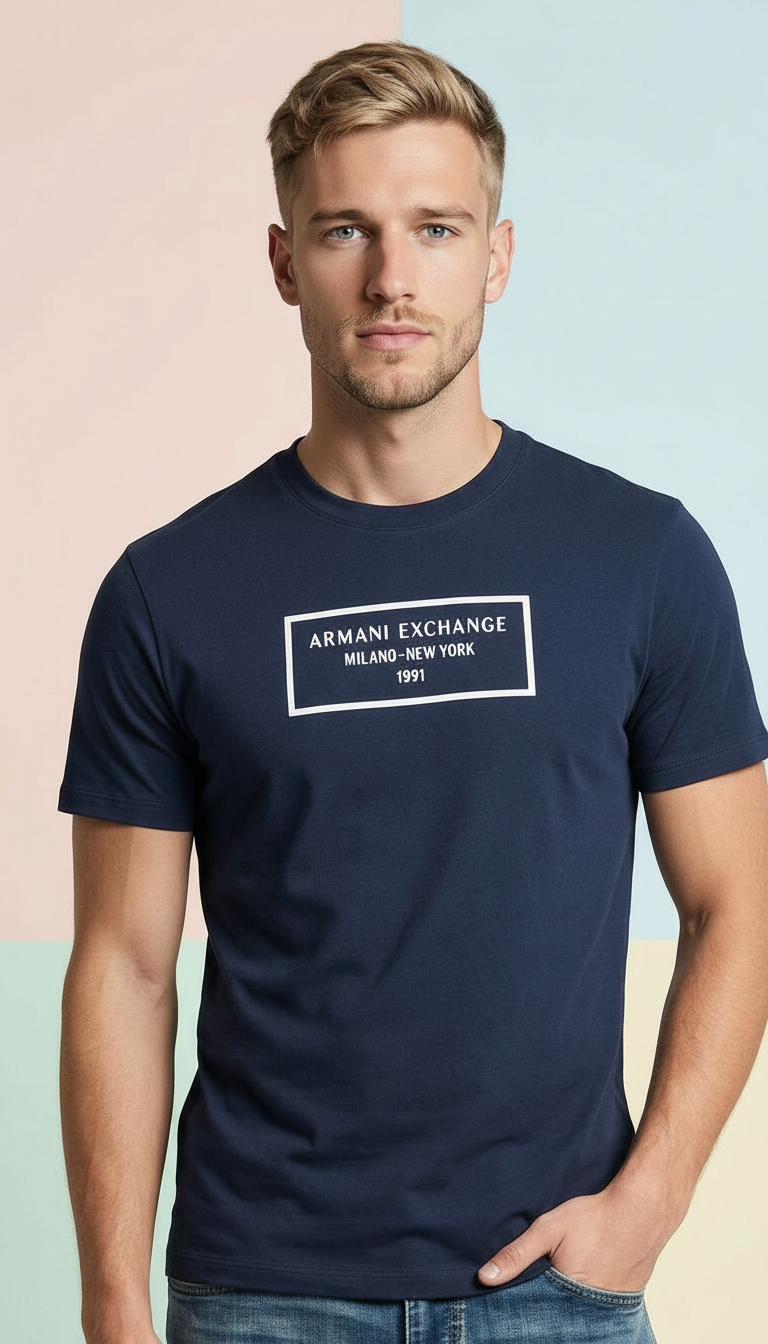 Imported Round Neck Blue T-shirts view 2