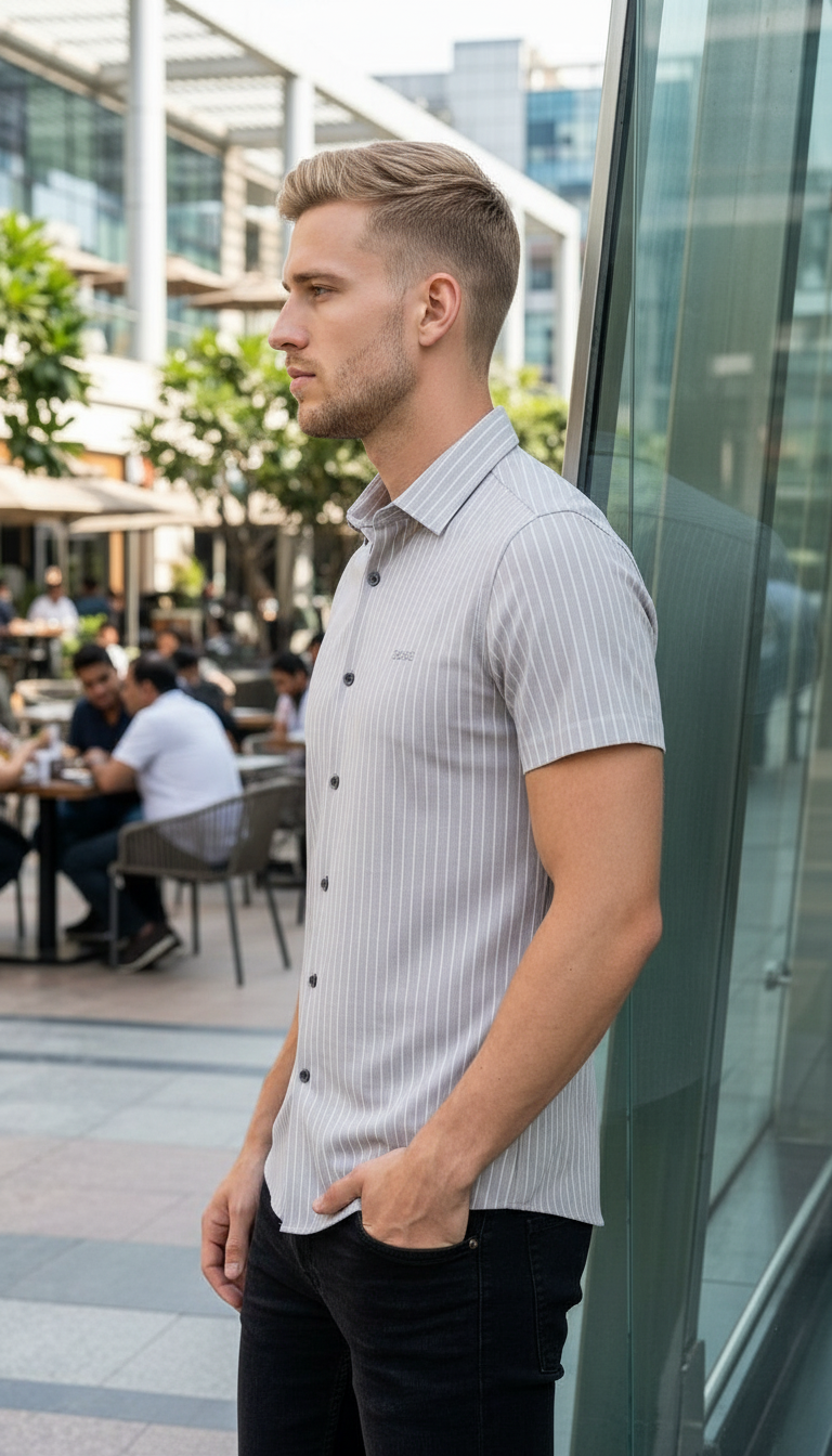 Style-6128-Striped Shirt view 3