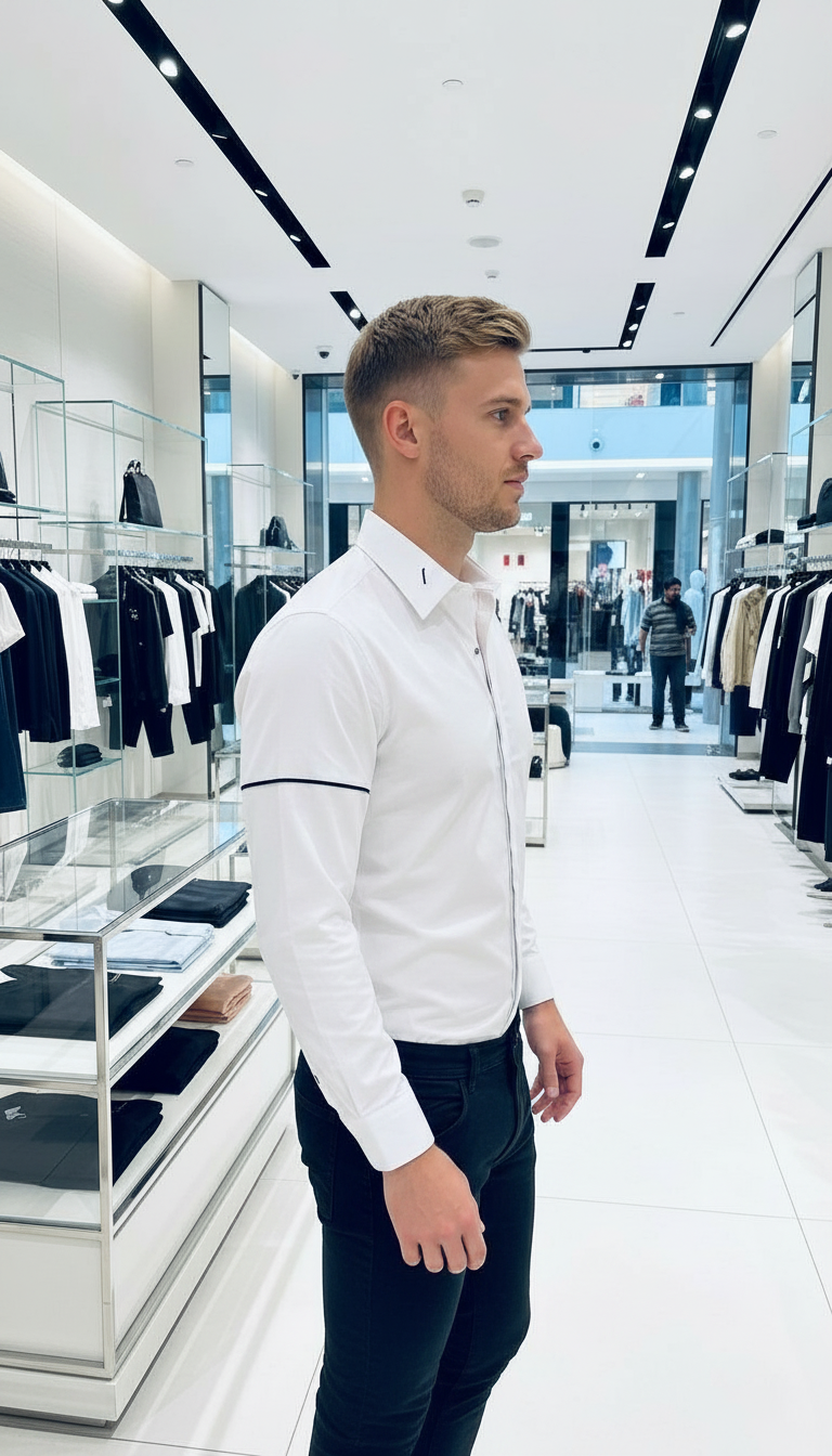 Style-25459-White Formal Shirt view 3
