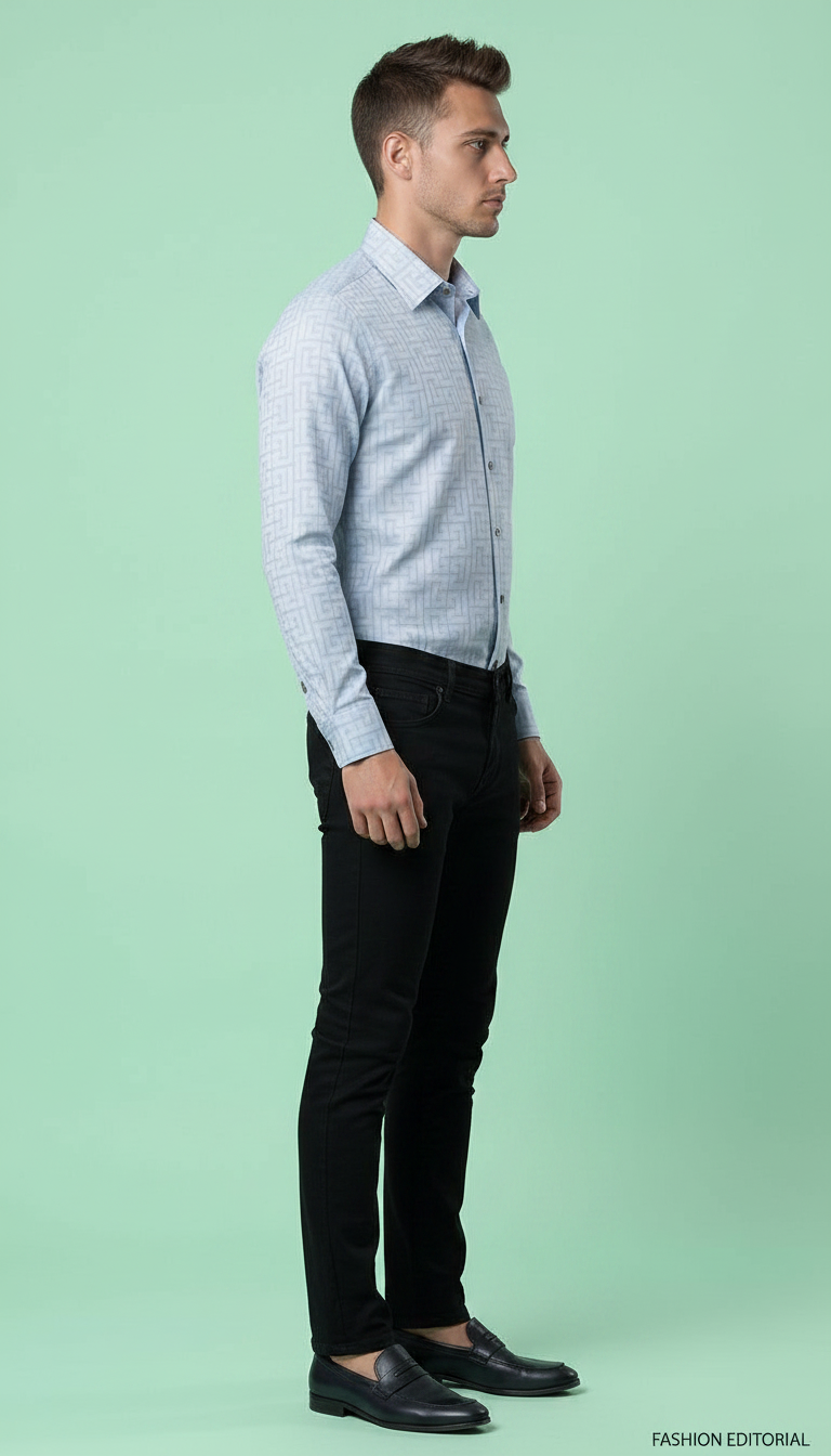 Style-26473-Aditorial Long Sleeve Shirt view 3