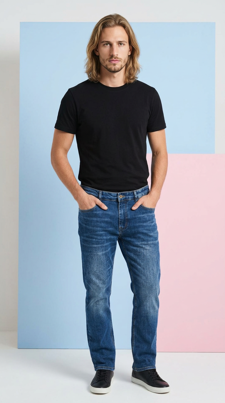 Style-9963 Blue Jeans Slimfit view 5