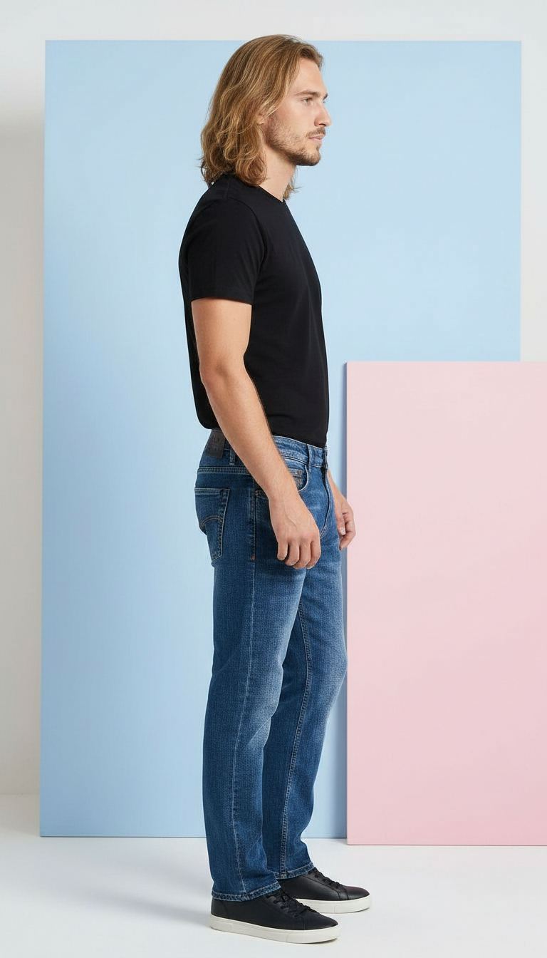 Style-9963 Blue Jeans Slimfit view 4