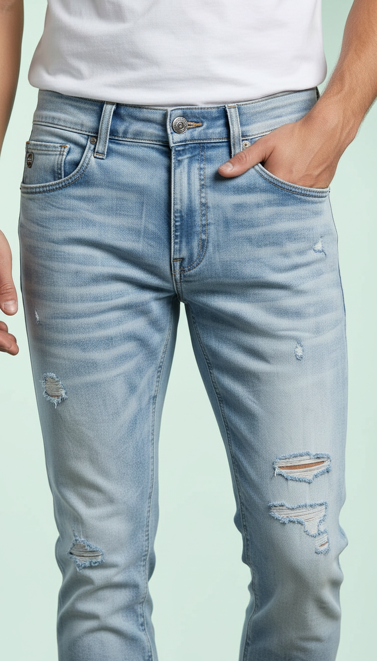 Style-2286 Sky Blue Jeans view 2