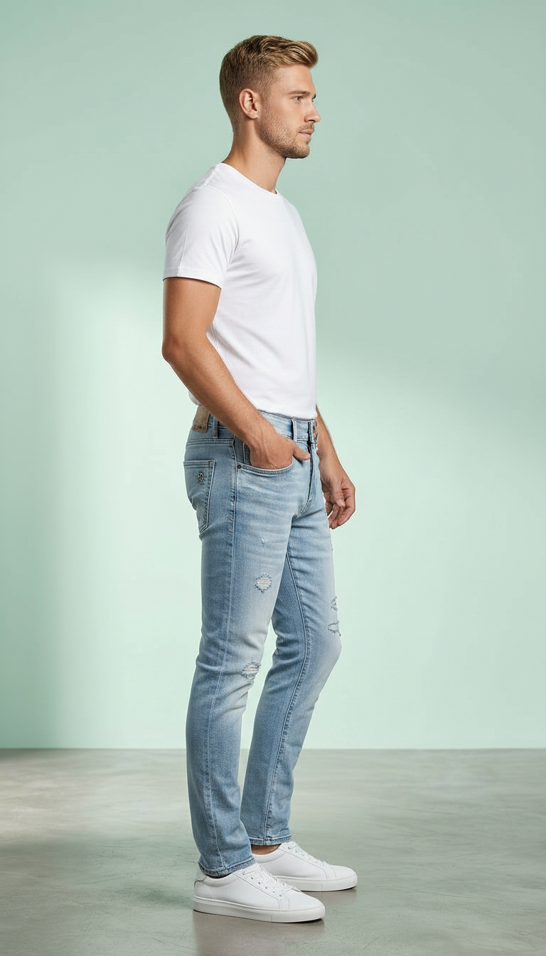 Style-2286 Sky Blue Jeans view 4