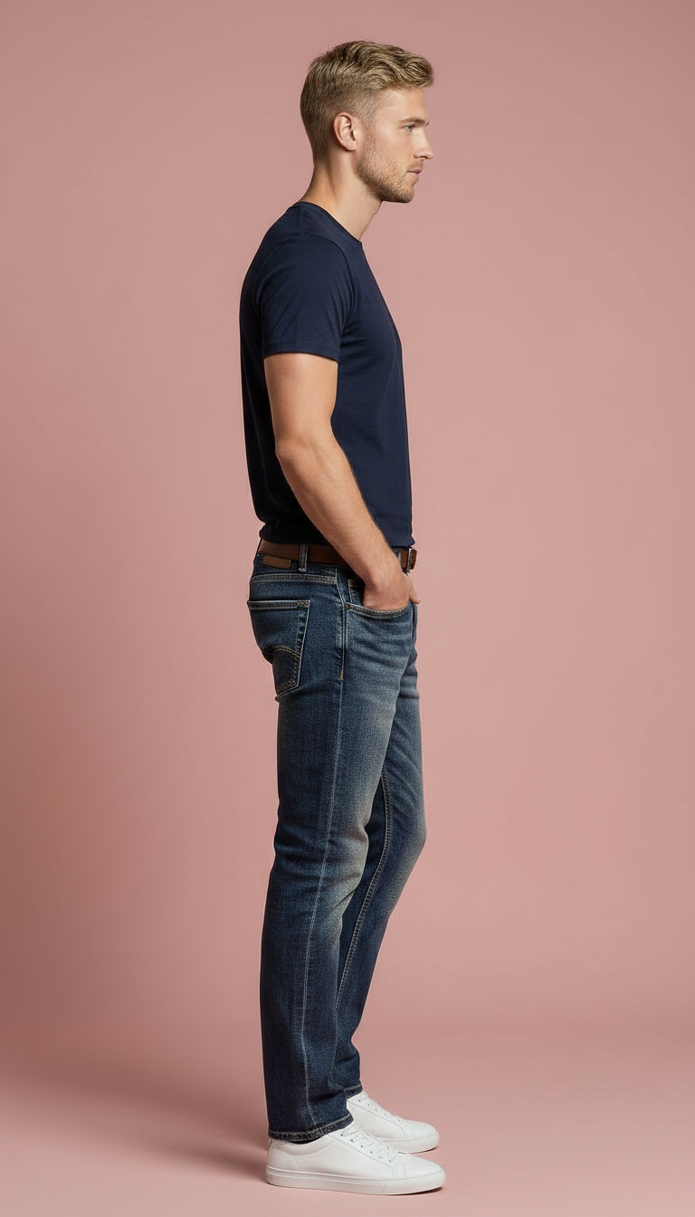 Classic Navy Blue Jeans view 2