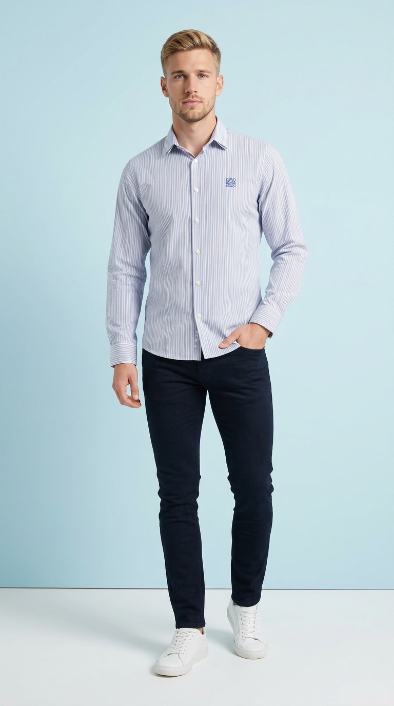Style-24471-Striped Long Sleeve Shirt view 4