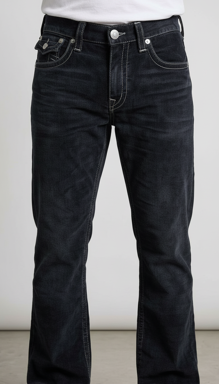 Style-3298-Bootcut Corduroy Jeans view 2