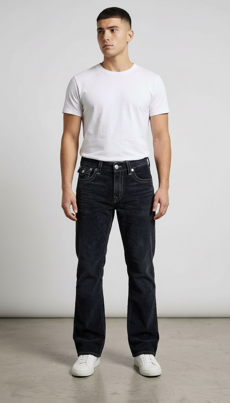 Style-3298-Bootcut Corduroy Jeans