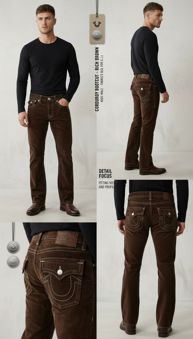 Corduroy Bootcut Pants view 4