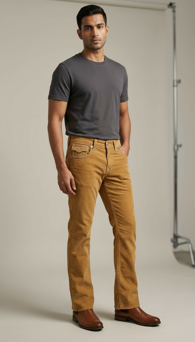 Style-3298-Corduroy Bootcut view 2